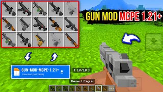 Gun Mod For Minecraft Pe 121 🔥 100 Working  Best Mods For Mcpe [upl. by Gawlas626]