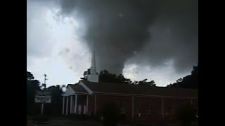 Jacksonville FL F2 Tornado 81204 Only Footage AI Upscaled to 1080p60 [upl. by Lurette]