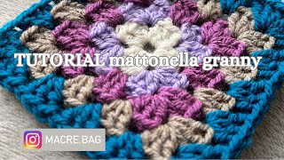 Tutorial Mattonella Granny uncinetto [upl. by Yrallam]