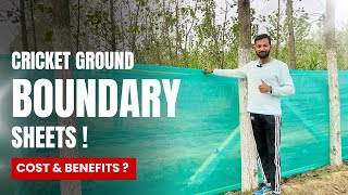 Cost amp Benefits of Cricket Ground Boundary sheets  Turfstar Cricket Academy  Cricket Zone [upl. by Yelrahs644]