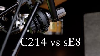 sE8 vs AKG C214 Drum Overhead Mic Shootout [upl. by Larochelle540]