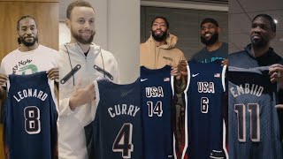 Team USA players receive their jerseys for 2024 Olympics in Paris [upl. by Gnuoy]