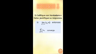 Ejercicio semanal condición necesaria para convergencia de series numércias [upl. by Erodroeht]