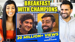 BREAKFAST WITH CHAMPIONS  VIRAT KOHLI On His Diet Cheat Meals And Dhoni  Part 1 REACTION [upl. by Bertle]