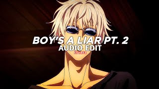 boy’s a liar pt 2  pinkpantheress ice spice edit audio [upl. by Conlen758]