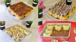 ستيكي بونزسينابون الكراميل بعجينه متل الغيمه بتنافس المحلات The best sticky buns Cinnabon [upl. by Leahcimnaes]