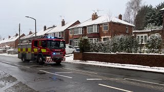 South Yorkshire Fire amp Rescue Edlington fire station responding to vehicle fire [upl. by Yehus]