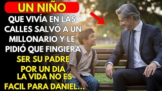 UN NIÑO QUE VIVÍA EN LAS CALLES SALVÓ A UN MILLONARIO Y LE PIDIÓ QUE FINGIERA SER SU PADRE POR [upl. by Slater]