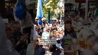 München Biergarten beer garden Munich Germany Viktualienmarkt shorts [upl. by Aihsenak]