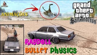 GTA ANIMAÇÕES RAGDOLL BULLET PHYSICS Física Realista By Madleg Bullet Physics FULL HD 1080p60 [upl. by Nikkie]