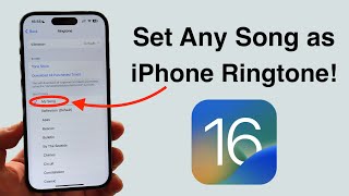 iOS 16 How to set ANY Song as iPhone Ringtone  Free and No Computer [upl. by Shaffert651]