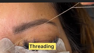 Threading  eyebrows threading  brow shaping asmr [upl. by Vaclav]