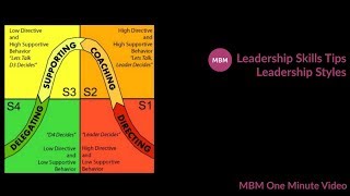 Leadership Skills Tips  Leadership Styles  MBM One Minute Video [upl. by Nnayr789]