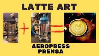 Cappuccino Caseiro COM Latte Art Aeropress  Prensa [upl. by Burra]