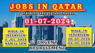 Jobs in Qatar 2024  High Salary Jobs  Walkin Interview Qatar Job qatarjobs qatarvacancies job [upl. by Wilfred]