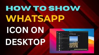 Whatsapp icon laptop home screen par kaise laye  How to create whatsapp shortcut on desktop [upl. by Rebmaed443]