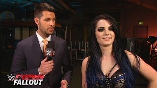 Paige reacts to getting an opportunity at Charlottes Divas Championship Raw Fallout Nov 2 2015 [upl. by Jallier]