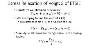 video 17d solving for viscoelastic behavior [upl. by Atirehc]