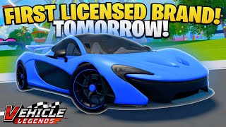 The First LICENSED Brand Is Coming To Vehicle Legends TOMORROW [upl. by Chaunce]