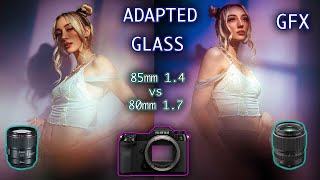 FUJI GFX 85mm 14 VS 80mm 17 🤯 Is ADAPTED GLASS BETTER  gfx 50sii 100s Kipon ef adapter RAW FILES [upl. by Velick850]