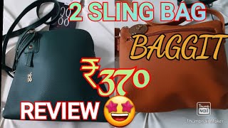 AJIOHAUL🔥BAGGIT SLING BAG 2 BAGS ₹370 REVIEW HAULQUALITY 😍LINK IN DISCRIBTION [upl. by Falcone]