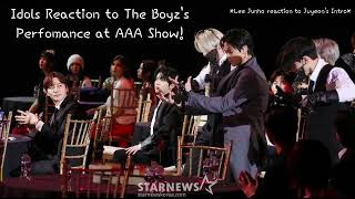 AAA2023 Idols Reaction to The Boyz Performance at 2023 Asia Artist Award [upl. by Novehs442]