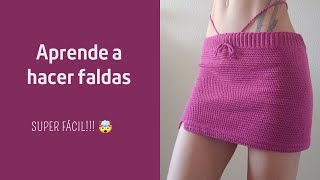 Falda crochet Todas las tallas Ideal principiantes crochet ganchillo tutorial diy [upl. by Ganny861]