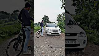 Car Mein thok Di Cycle 😱😱एक्सीडेंट होगया🥹💔Car Wale ki Galti 🥹🙏karanattitude07 👿🤟shorts [upl. by Skyla]