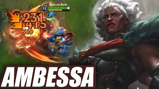 Wild Rift Ambessa Gameplay New Champion Build amp Runes [upl. by Goldia]