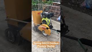 Testing INGCO Cordless Pressure Washer pressurewashing powertools highlights youtubeshorts [upl. by Ginger]