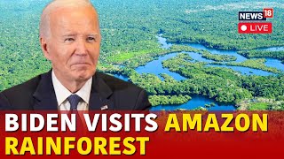 LIVE  Joe Biden News  Amid Rio Protest Joe Biden All Set To Visit Amazon Rainforest  N18G [upl. by Korten]