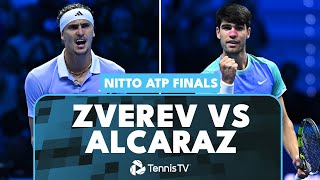 Alexander Zverev vs Carlos Alcaraz EPIC Match Highlights  Nitto ATP Finals 2024 [upl. by Aeslehc166]