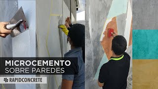 ¿CÓMO APLICAR MICROCEMENTO EN PARED [upl. by Silloh921]