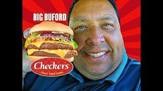 Checkers DriveIn® BIG BUFORD BURGER Review [upl. by Henka235]