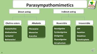 Parasympathomimetic drugs  General Pharmacology S313 [upl. by Rochus859]