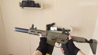 HL015 AAC Honey Badger Gel Blaster Shooting [upl. by Enohpesrep422]