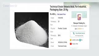 Sebacic Acid  Project database [upl. by Meedan]