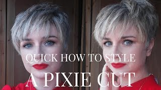 Quick How To Blow Dry Style A Pixie Cut HairStyle UndercutHall Styling [upl. by Ennyroc]