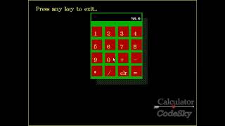 Simple Graphical Calculator Using C and C Programming  Computer Graphics  CodeSky [upl. by Animsay]
