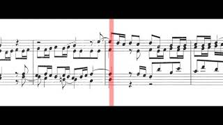 BWV 949 Fugue in A Major Scrolling [upl. by Thomson]