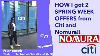 How I got SPRING WEEK OFFERS from Citi and Nomura [upl. by Dygert]