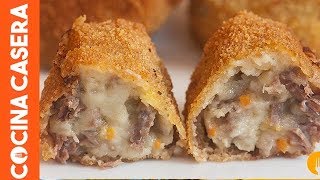 Croquetas de Puchero o carne Recetas de Cocina [upl. by Saile852]