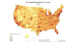 Americas Changing Face 32 Years of Population Density Shifts 19902022 [upl. by Eloisa]