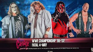 WWE 2K24 Capital Carnage Sting Vs Mankind Vs Kane Vs Stone Cold Steve Austin WWE Championship Mat [upl. by Yrem]