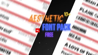 BEST ASTHETIC FONT PACK FREE FREE FREE trendingfont [upl. by Anauqal]