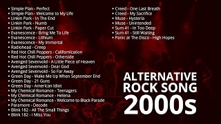 ALTERNATIVE ROCK SONG 2000s  LAGU ROCK BARAT TERBAIK TAHUN 2000an [upl. by Cressy367]