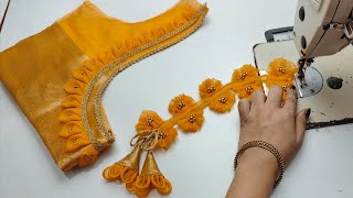 सबसे आसान और बेहतरीन ब्लाउज डिजाइन बनाना सीखे  gorgeous blouse design cutting and stitching [upl. by Monaco]