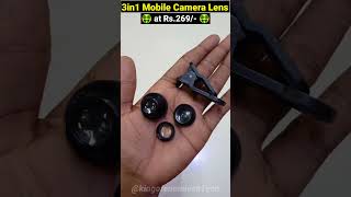 3in1 Mobile Camera Lens at Rs269 Smartphone Gadgets shorts youtubeshorts ytshorts shortvideo [upl. by Annairol597]