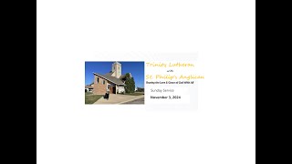 Trinity Lutheran Westlock Sunday November 3 2024 [upl. by Naraj]