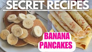 BANANA PANCAKES RECIPE tastydelicious and healthy pancake recipe bananapancakerecipe [upl. by Nymassej]